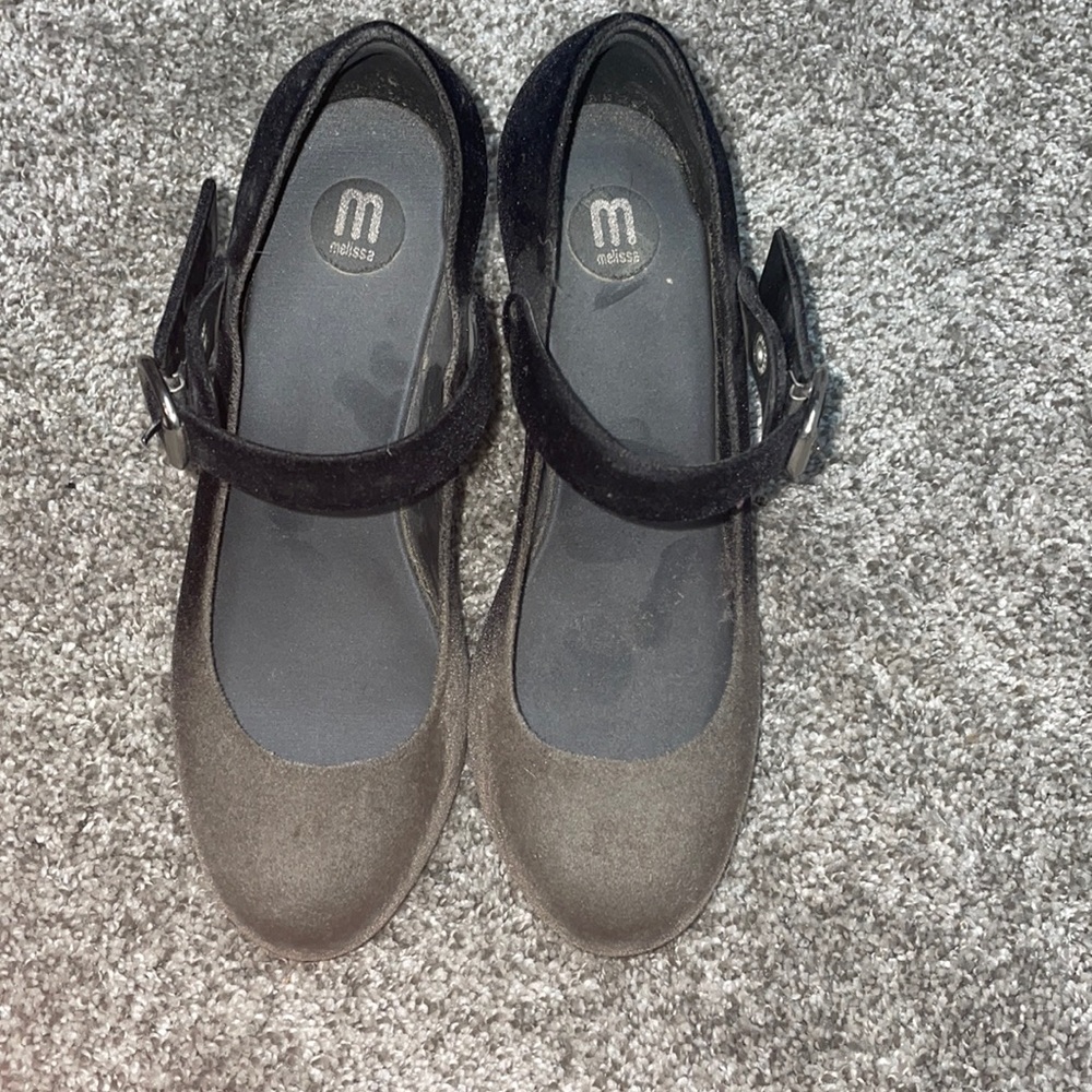 Grey and Black pumps